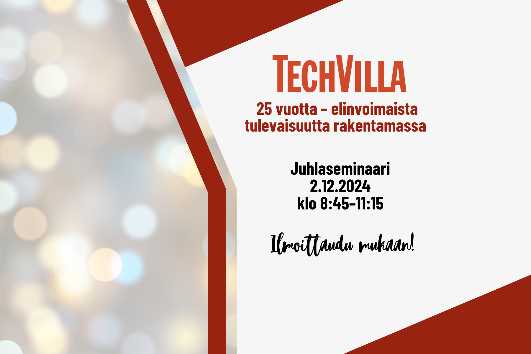 KUTSU: TechVillan juhlaseminaari 2.12.2024